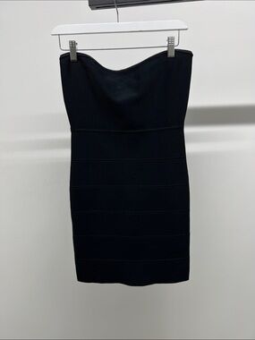 BCBGMaxAzria Strapless Black Bandage Dress